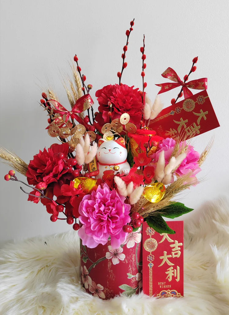 cny fortune flowers box set 4
